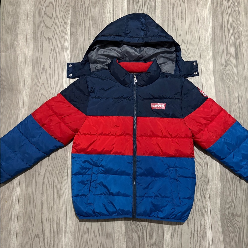 Levi's Kids' Colorblock Hooded Puffer Jacket Size 12/13